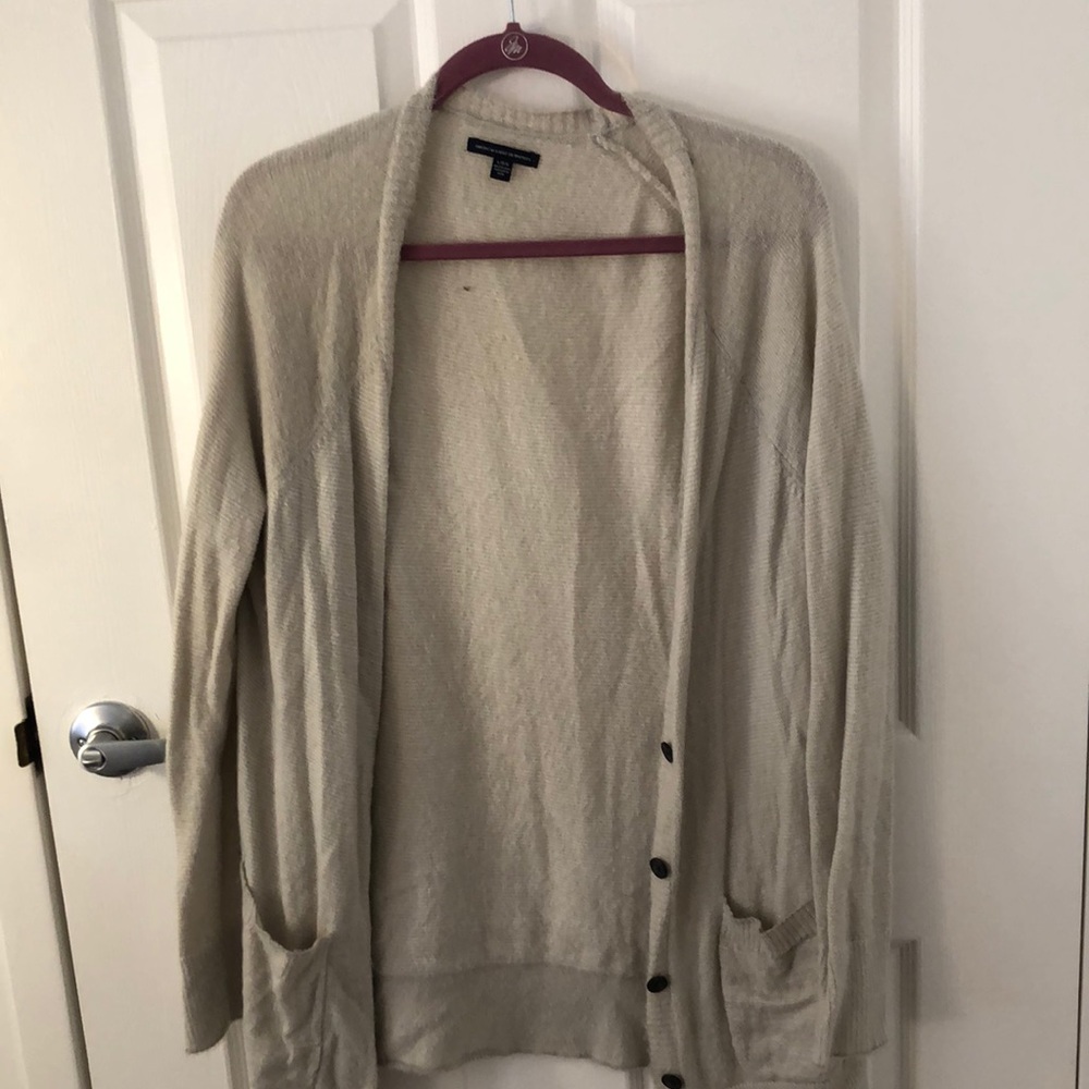 Soft, cream, button down cardigan